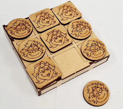 Brinde Eco Jogo da Velha mdf com Peas Temticas