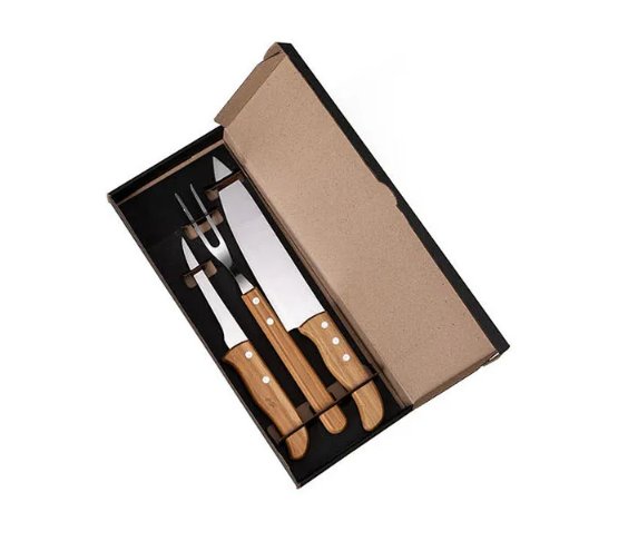 Kit De Facas Com Tamanho 8", 5" E Garfo