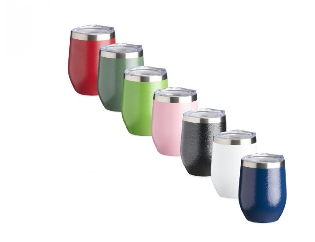 Copo Inox Texturizado Parede Dupla 320ml
