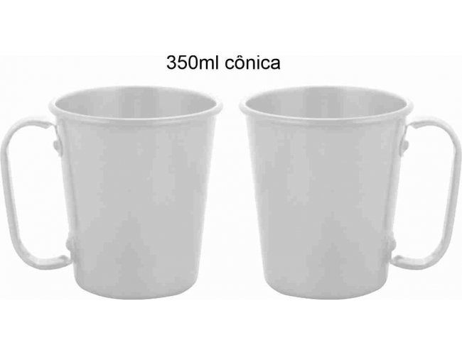 Caneca Cnica 350ml (Branca Brilhante)