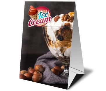 Totem de mesa em PVC