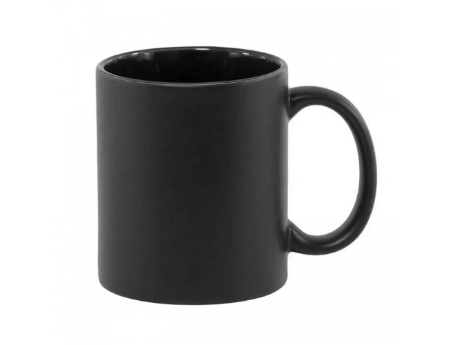 Caneca M�gica em Cer�mica para Sublima��o Preta Fosca com Interior Preto