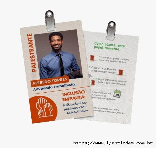 Cracha ecologico com furo para corda com jacar�