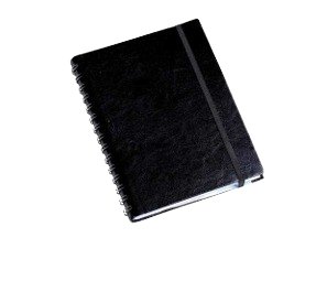 Agenda Executiva Preta C/ Wire-o Embutido e El�stico