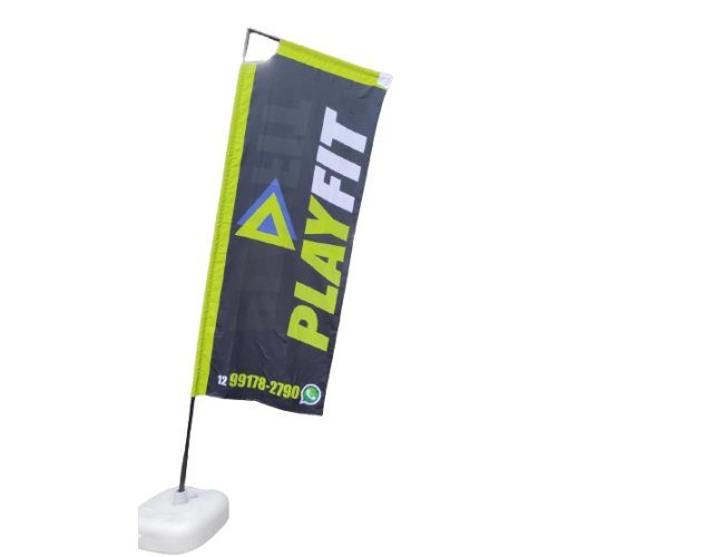 Wind Banner Retangular Box de 3m Dupla Face Completa