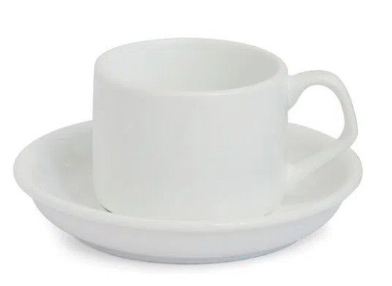 Xcara de Caf com Pires para Sublimao - 150ml